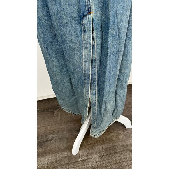 Urban Revivo Split Hem Sleeveless Denim Dress Blue Womens 8 New Jean - Picture 11 of 15